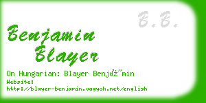 benjamin blayer business card